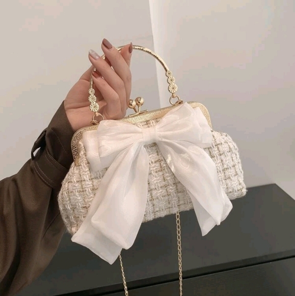 2024 New Arrival Sparkly Chain Decor Evening Bag, Women's Fashion Celebrity Insp - Picture 1 of 6